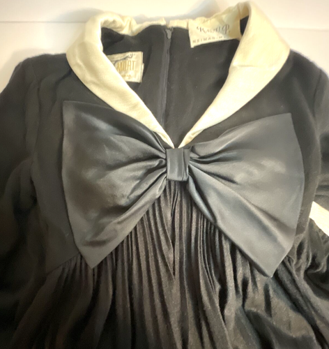 ¡De colección! Vestido de Cóctel Mr. Mort de Stan Herman Años 60 Negro Plisado Talla S Arco - Imagen 15 de 15