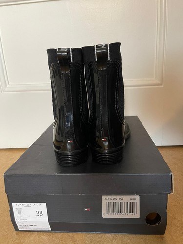 Top*Hilfiger*Stiefeletten*Gr.38*Tommy Knit Rainboot*Schwarz*Chelsea*Top! - Bild 2 von 7