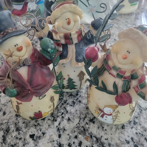 home interiors snowman figurine 55044 Snow Friends Set Of 3 eBay