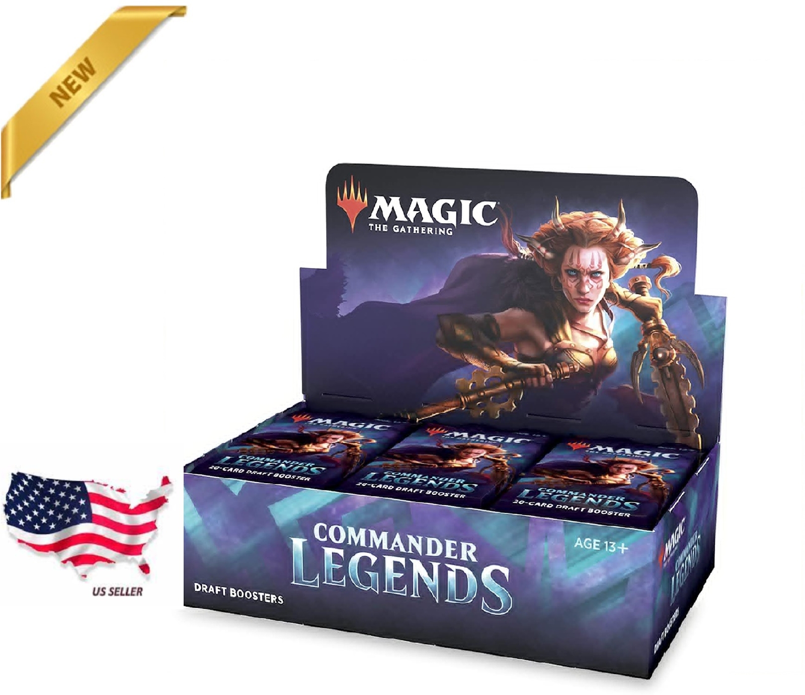  Wizards of The Coast Magic: The Gathering Commander Legends  Draft Booster Box, 24 Booster Packs (480 Cards), 2 Legends Per Pack