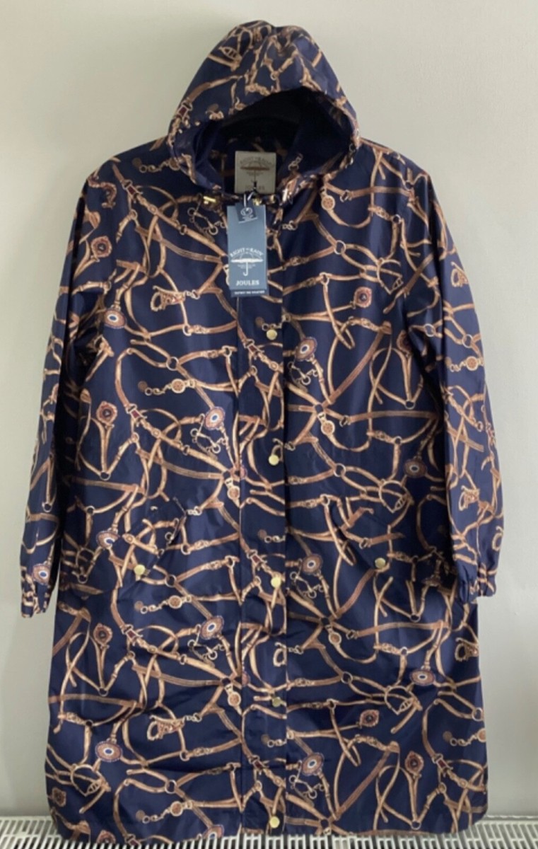 Joules Holkham Navy Blue Bridle W'proof Packable Raincoat UK18
