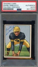 Frank Sinkovitz PSA DNA Signed 1950 Bowman Autograph