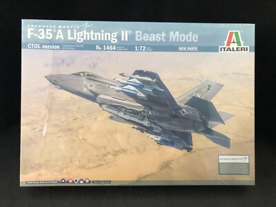 Italeri F-35 A Lightning II Beast Mode 1:72 Scale Plastic Model Kit 1464 NISB