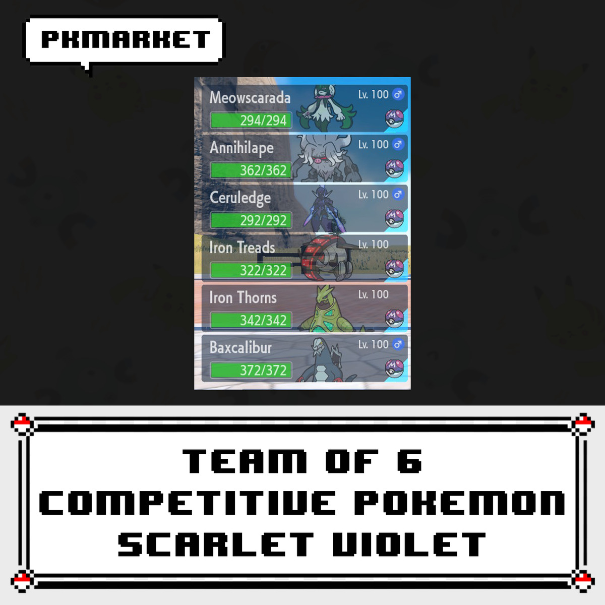 Pokemon Scarlet and Violet BAXCALIBUR Shiny 6IV / Competitive