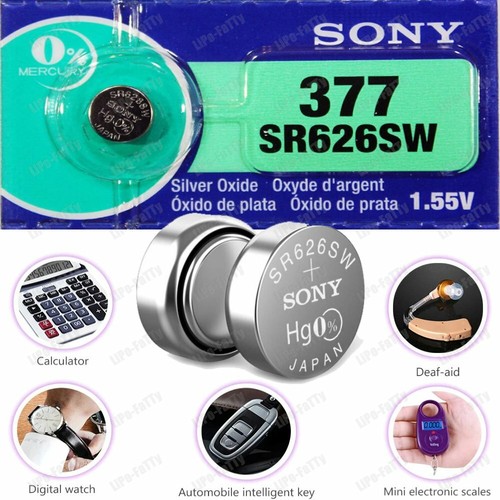 Watch 6 Classic Batterie Orologio Sony 377 / SR626SW Nuove (Scadenza 10/2032) - Confezione Da 5 Pezzi, Spedizione Da California Batterie 1.5V Scadenza 2032 - Foto 7