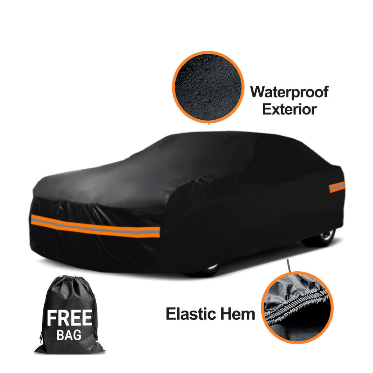 5 Layer Car Cover Outdoor Waterproof For Cadillac DeVille Coupe sedan 1989-1993