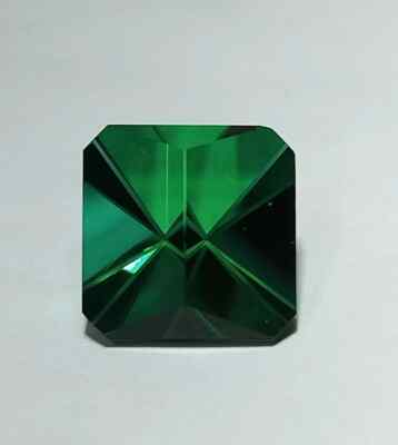 Visual Effect Cut Green Garnet Loose Gemstone Square Shape 9Ct Unique Cut Gem Pi