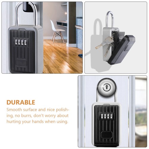 Password Key Box Travel Locking Storage Lockbox for outside Safe - Picture 2 of 10