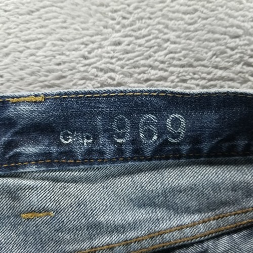 Gap 1969 Jeans Mens 36x30 Blue Standard Selvedge Button Fly Dark Wash Denim - Picture 5 of 12