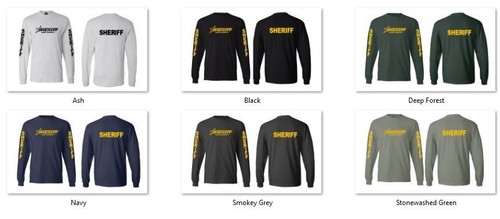 New Deputy Sheriff Logo Long Sleeve T-shirts Custom County Law Enforcement S-3XL - Picture 2 of 8