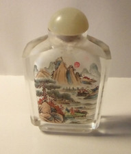 Snuff Bottle Schnupftabakflasche Glasflasche mit Hinterglasmalerei