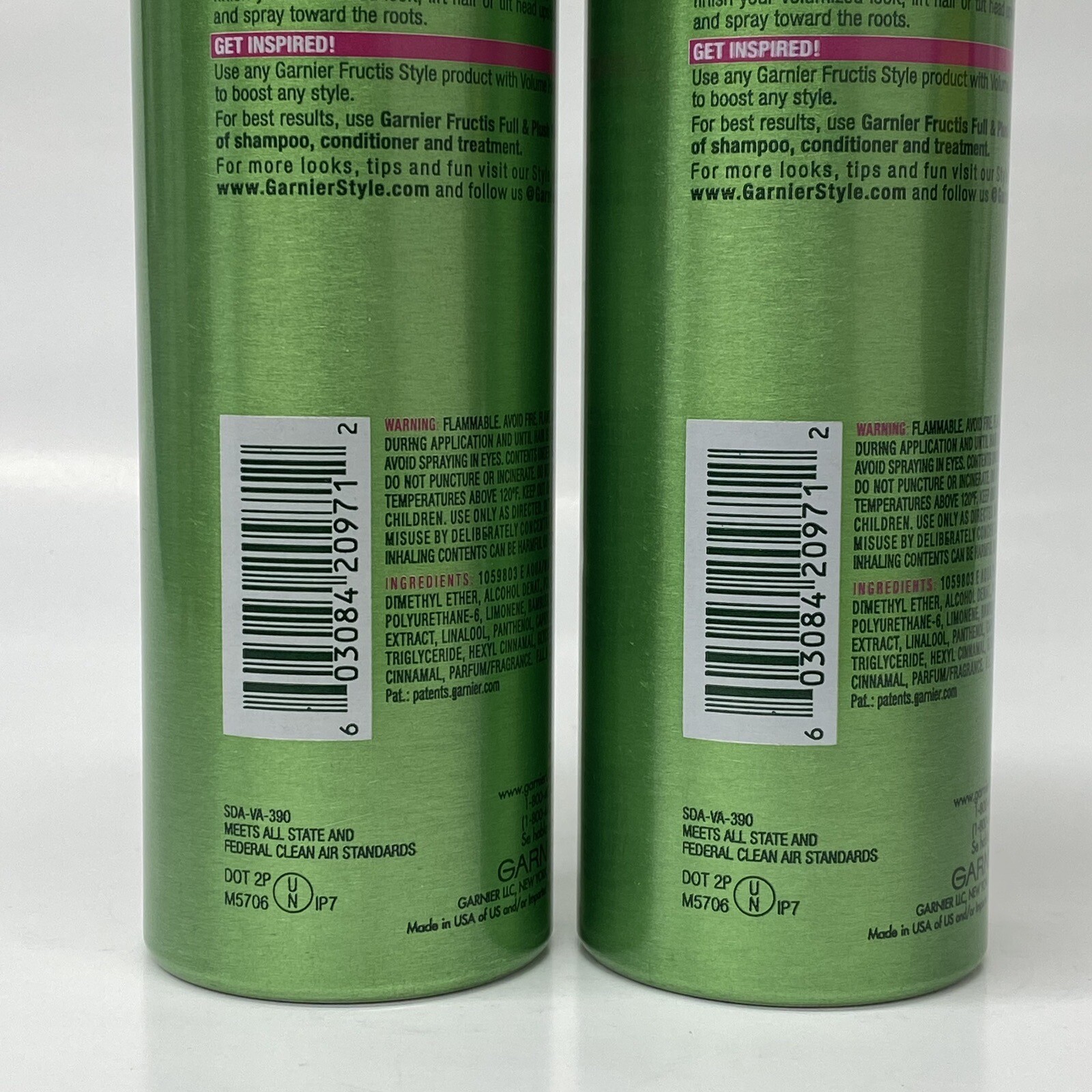 Garnier Fructis Style Volume Anti-Humidity Hairspray Extra Strong Hold,  2 Pack