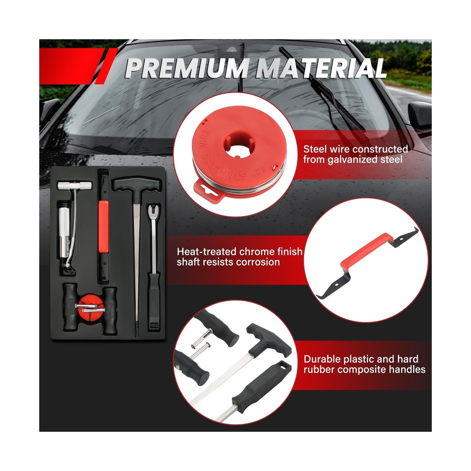 DASBET 7-Piece Windshield Removal Tool Kit for Classic Vintage Car,... Fast Ship