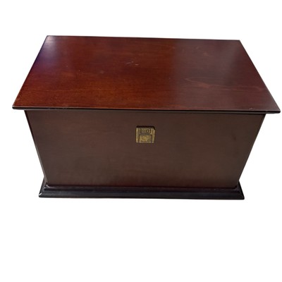 Vintage Bombay Company Cherry Wood Box Floppy Diskette Storage Display