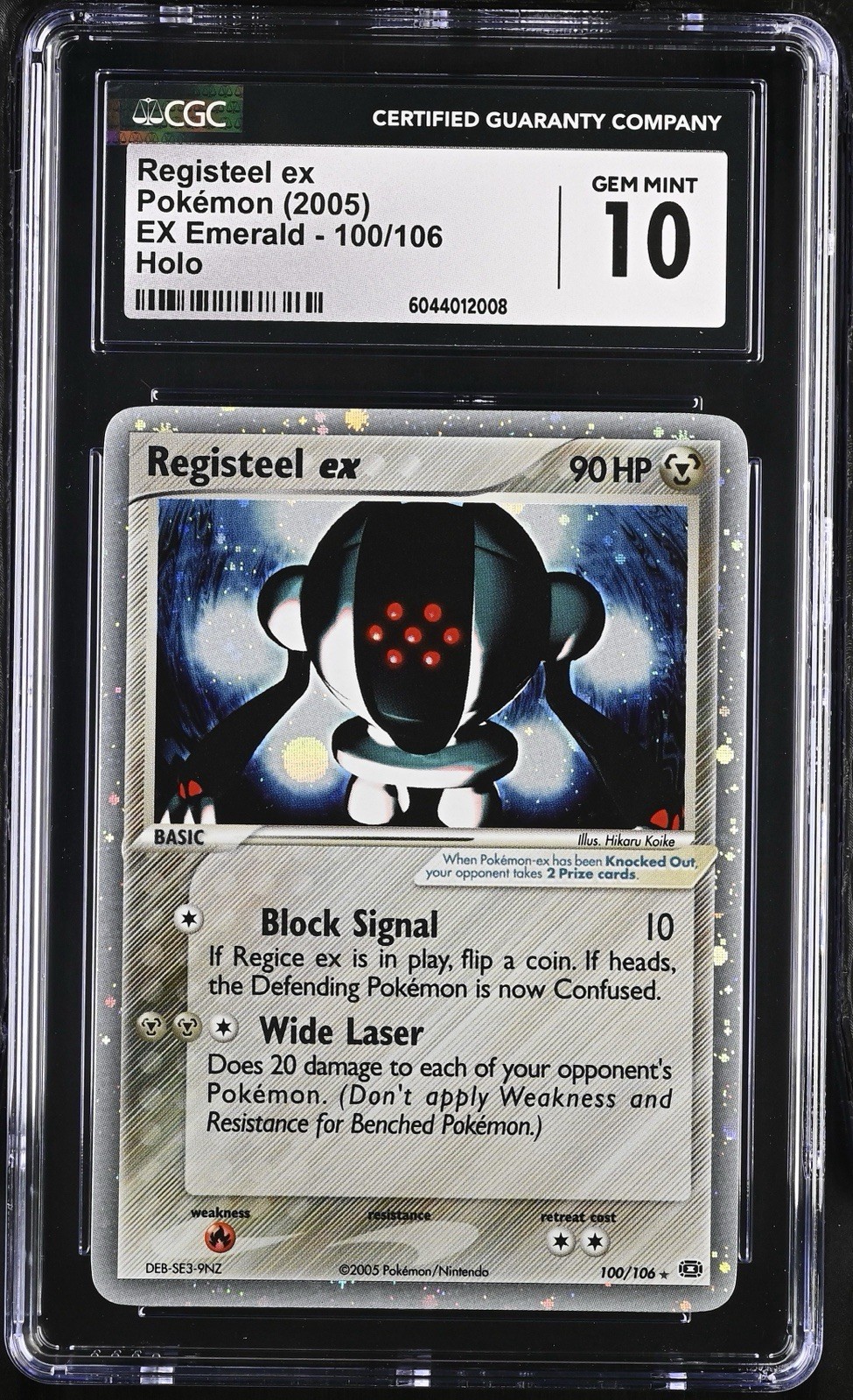 CGC 10 Gem MINT Registeel ex 2005 EX Emerald 100/106 Holo Pokemon Card