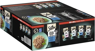 Sheba Delicacy Flavours Nassfutter Katzenfutter in Jelly 80 x 85 g mehrfarbig