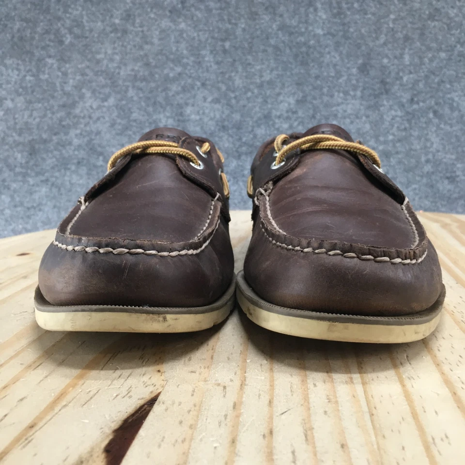 Sperry Top Sider Shoes Mens 11 M Brown 2 Eye Boat Leather Slip On Low 0770594 - Image 3 of 4
