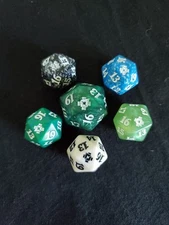 Complete Set (x6) MTG D20 Spindown Lifecounter Set Dice - ZENDIKAR RISING