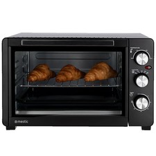 MESTIC Camping Backofen Umluft MHO-130 Mini Tisch Pizza Ofen Timer Klein 1200 W