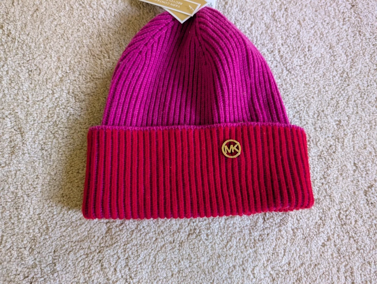 Michael Kors soft pink beanie Reversible Nwt Michael Michael Kors Women`s Cable Knit Teddy Fleece Faux  main image 2