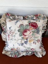 Ralph Lauren Elisa Ruffled Zippered Pillow Cover/Sham With Down Pillow 20x20