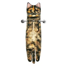 Funny Hand Towels for Bathroom Kitchen - Cute Decorative Cat Decor Hanging Wa...