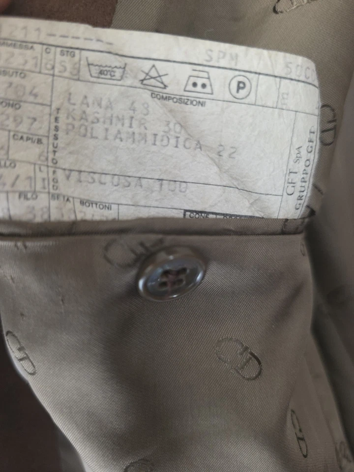 Blazer Christian Dior Monsieur Vintage Para Hombre Talla 50 R (US 40) Lana Camel Cachemira Foto 4 de 4