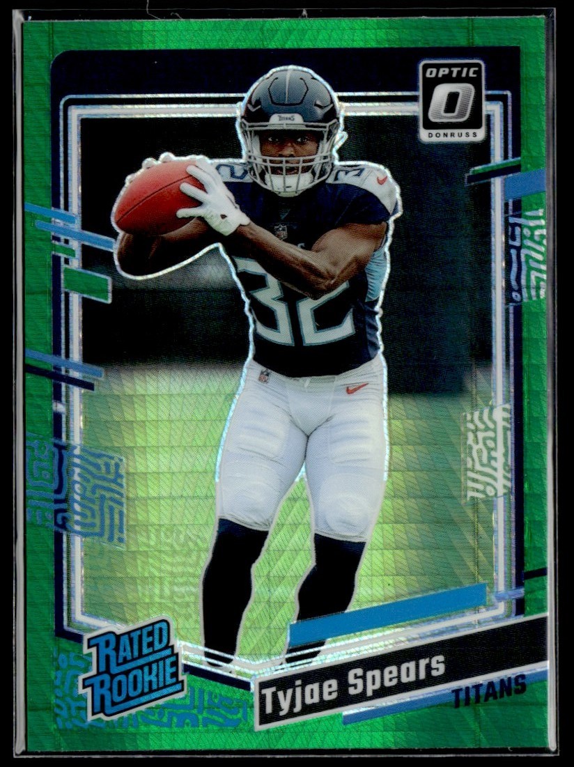 2023 Donruss Optic Green Hyper Tyjae Spears RC Tennessee Titans #297