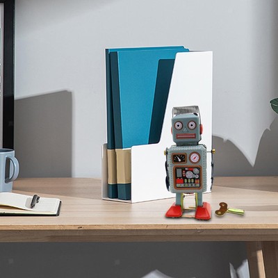 Aufzieh-Spielzeug aus Weißblech laufender Roboter Retro Vintage schöne Handarbeit Sammlerstücke für