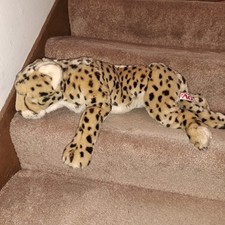 Cheetah Stuffed Plush Animal by FAO Schwarz  Vintage 2012 Sold At Toys 'R' Us 