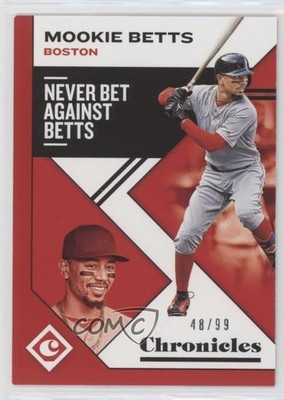 2019 Panini Chronicles Red 48/99 Mookie Betts #31 qf6