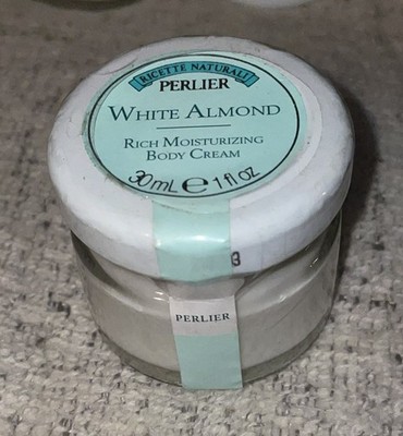 Perlier White Almond Moisturizing, Body Cream 1.0 oz Jar NEW. Sealed Nos.