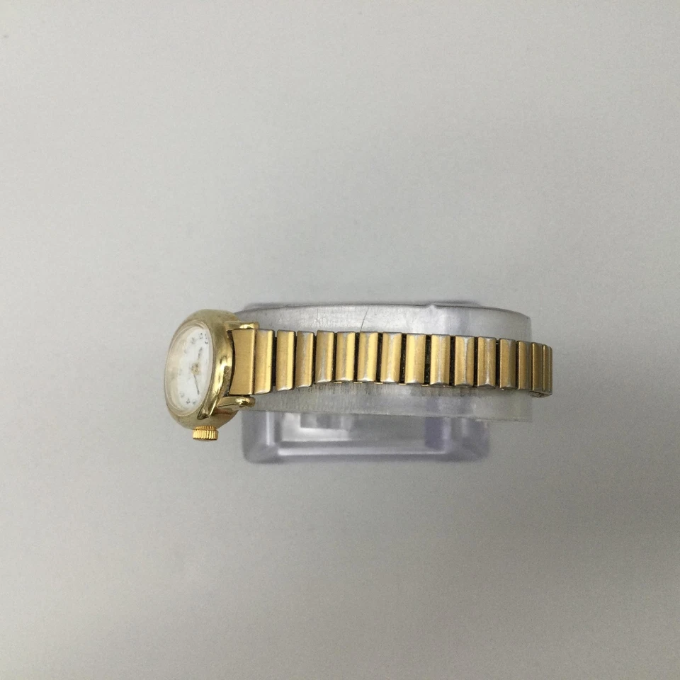 Reloj Timex Cavatina Mujer 18mm Tono Dorado Ovalado Esfera Blanca Elastizado Batería Nueva Foto 4 de 4
