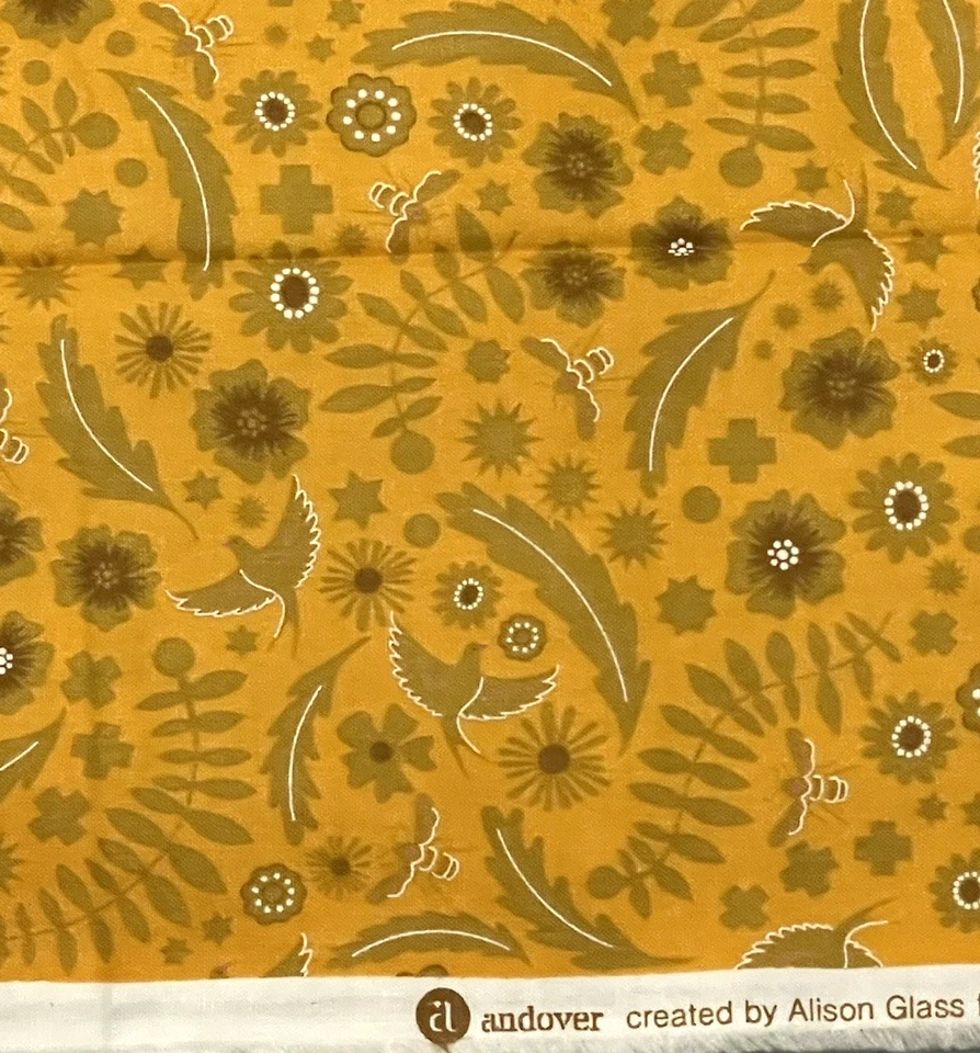 Andover By Alison Glass Meadow Yellow 18 Inches x 42 Inches - Image 3 of 4