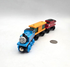 Thomas Friends Wooden Railway Train Tank Engine w Sodor Caboose Box Car Lot x3