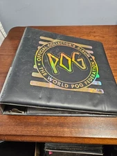 1990s POG Collection Official Binder Pogs Slammers Game Pad w/ Michael Jordan
