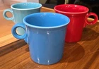 FiestaWare Coffee Cups Mugs Ring Handle Homer Laughlin HLC USA Set of 3 Colors
