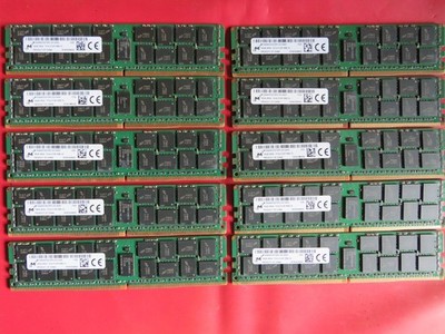 10x Micron 16GB 2Rx4 PC4-2133P-R DDR4 Server-RAM R-DIMM REG ECC-MTA36ASF2G72PZ