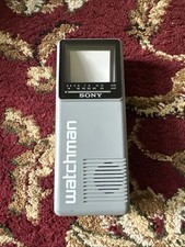 Vintage Sony Watchman Model FD-10A Black and White TV UHF/VHF - Powers On