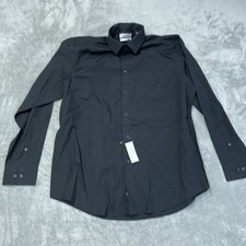 Calvin Klein Men's L Dress Shirt Black e0467