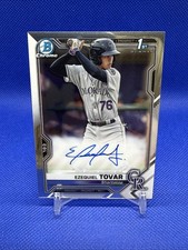 2021 Bowman Chrome - Prospect Autographs Ezequiel Tovar #CPA-ETO (AU, RC) Clean 