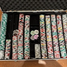MRC POKER 1000ct Ultimate Casino Poker Chips Set Acrylic WITH CASE 🔥‼️