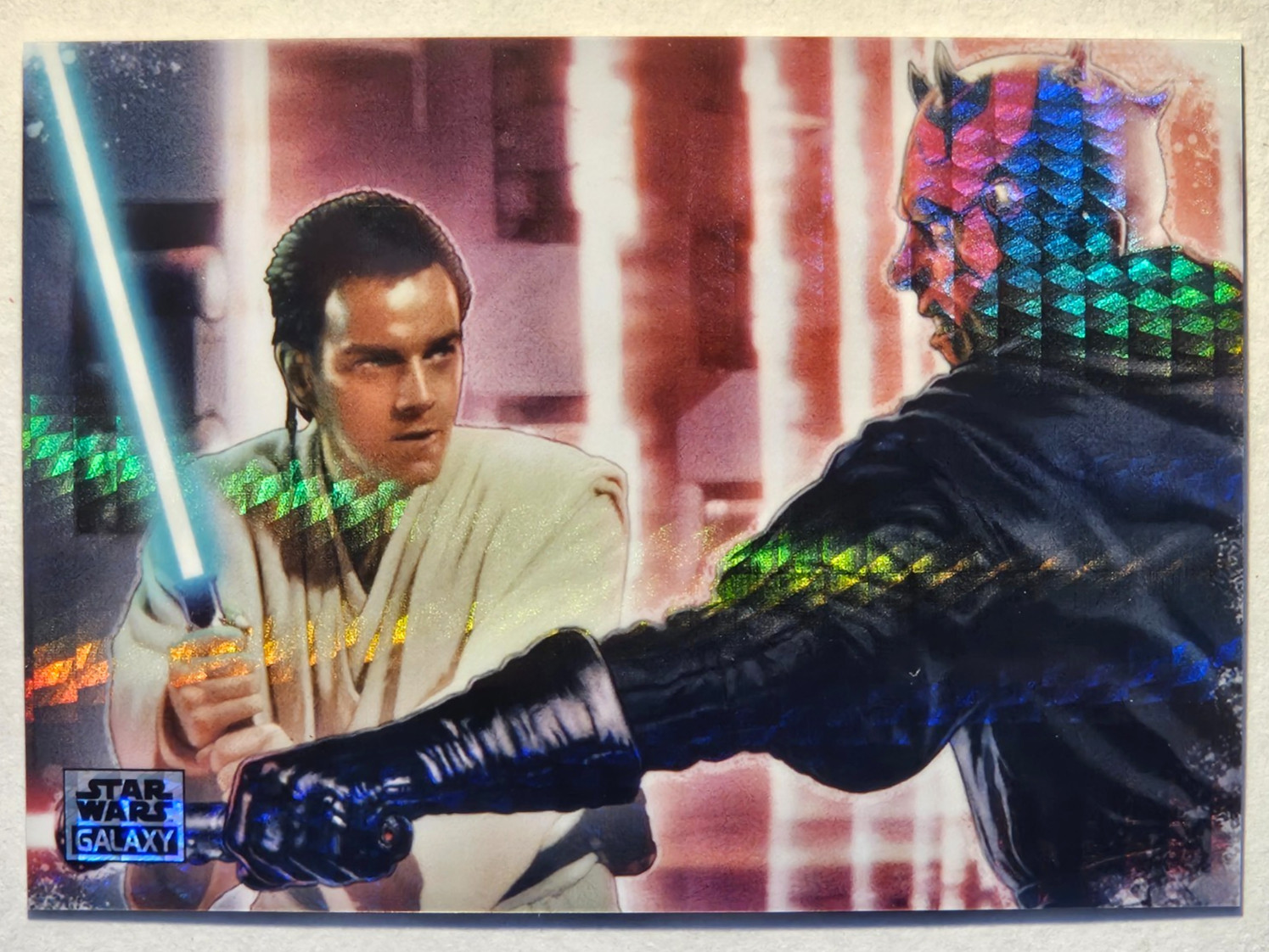 OBI-WAN DARTH MAUL 2025 Star Wars Chrome Galaxy Prism Refractor #SWIN-8 04/75