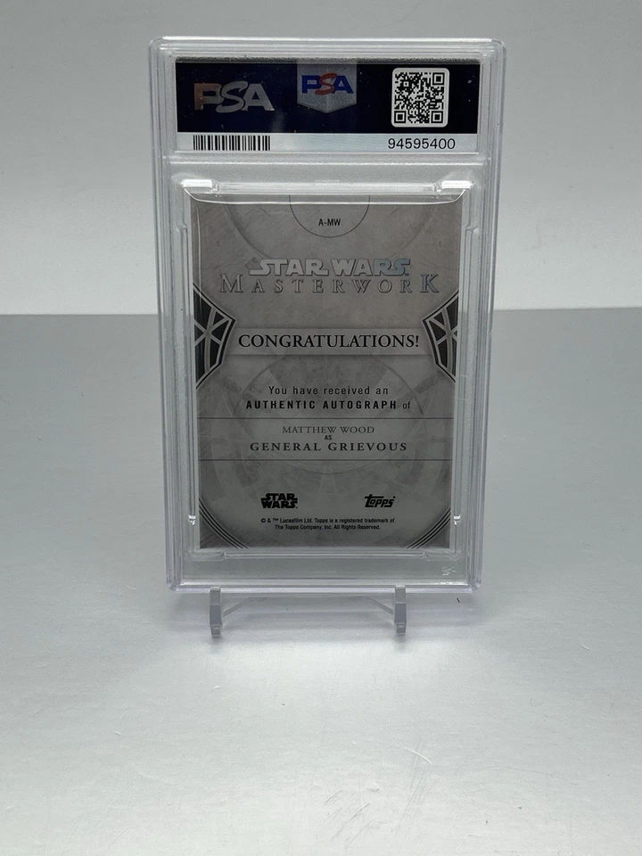 2018 Topps Star Wars Masterwork Autograph Matthew Wood General Grievous PSA 10 - Image 2 of 2