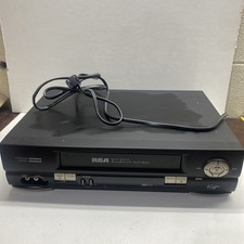 VHS PLAYER RCA VR646HF 4 Head Hi-Fi VCR Plus VHS Recorder No Remote-Untested
