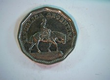 Argentina 1962 10 Pesos Argentina 10 Pesos (horseman) Coin