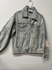 Savannah Jane star denim jacket size small boho Oversized