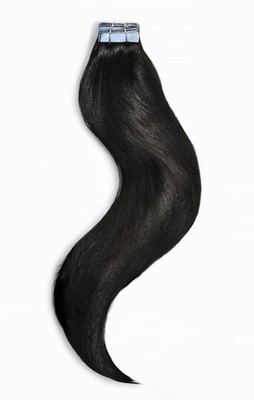 Original Cliphair Natural Black (#1B) 22'' Tape In Hair Extensions 100% Rent Human