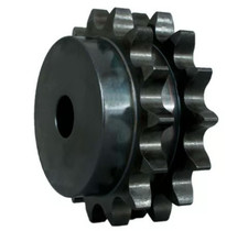D80B12H Duplex Sprocket for 80-2 Roller Chain - 1" Stock Bore - 12 Tooth