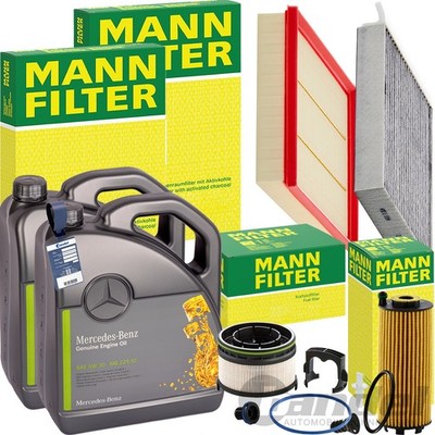 MANN INSPEKTIONSPAKET passend für MERCEDES SPRINTER 211-519+ORIGINAL 5W-30 ÖL
